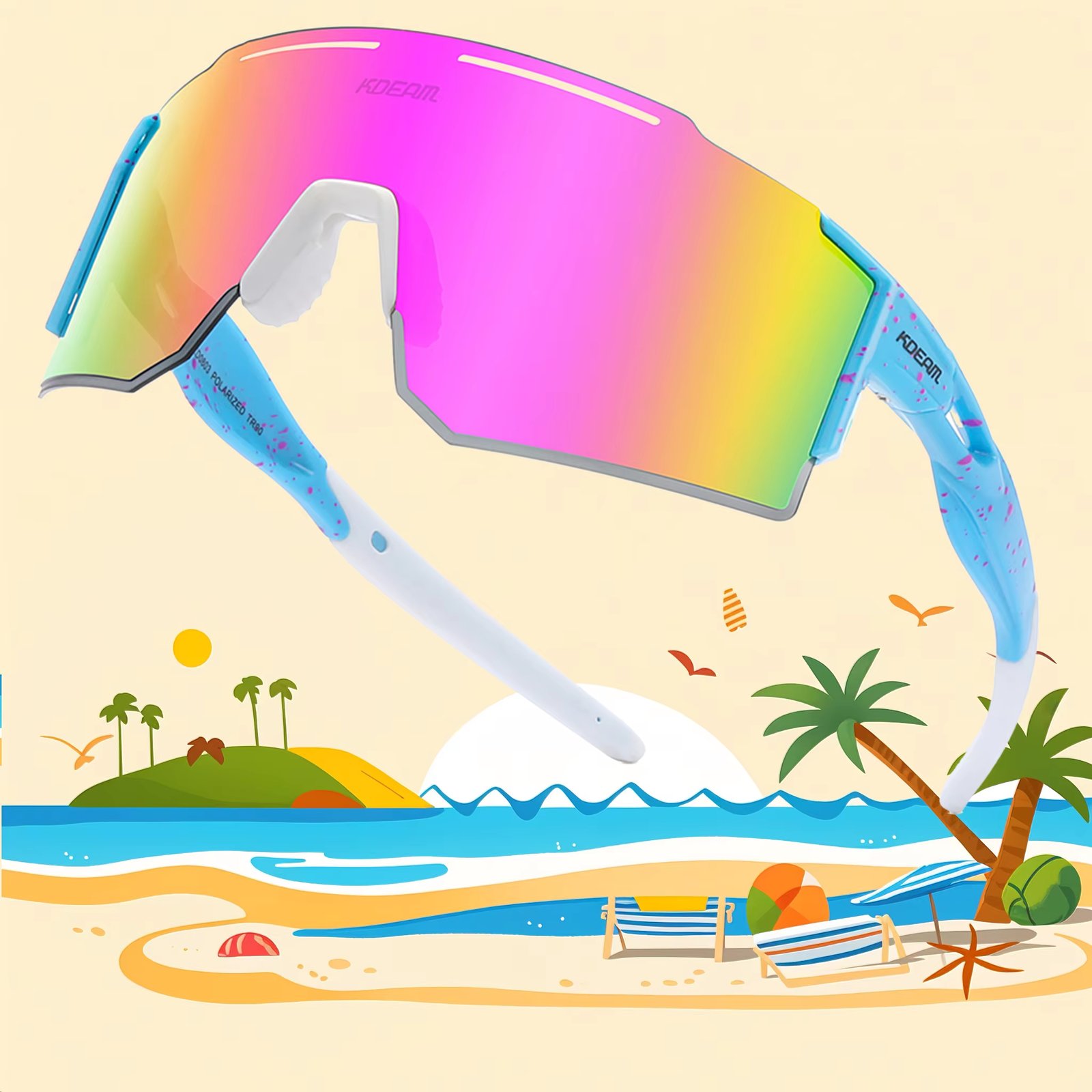 Polarized Sunglasses for Men and Women, Youth Kids Baseball Softball Sunglasses for Cycling, Running