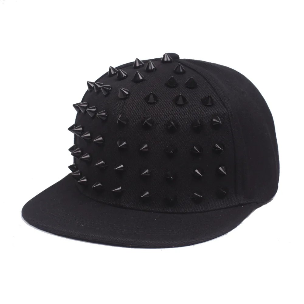 Men and Women's Rivet Flat Hat, Punk Rock, Hip Hop Stud Baseball Caps, Male, Female, Youth, Teenagers, Boys, Girls