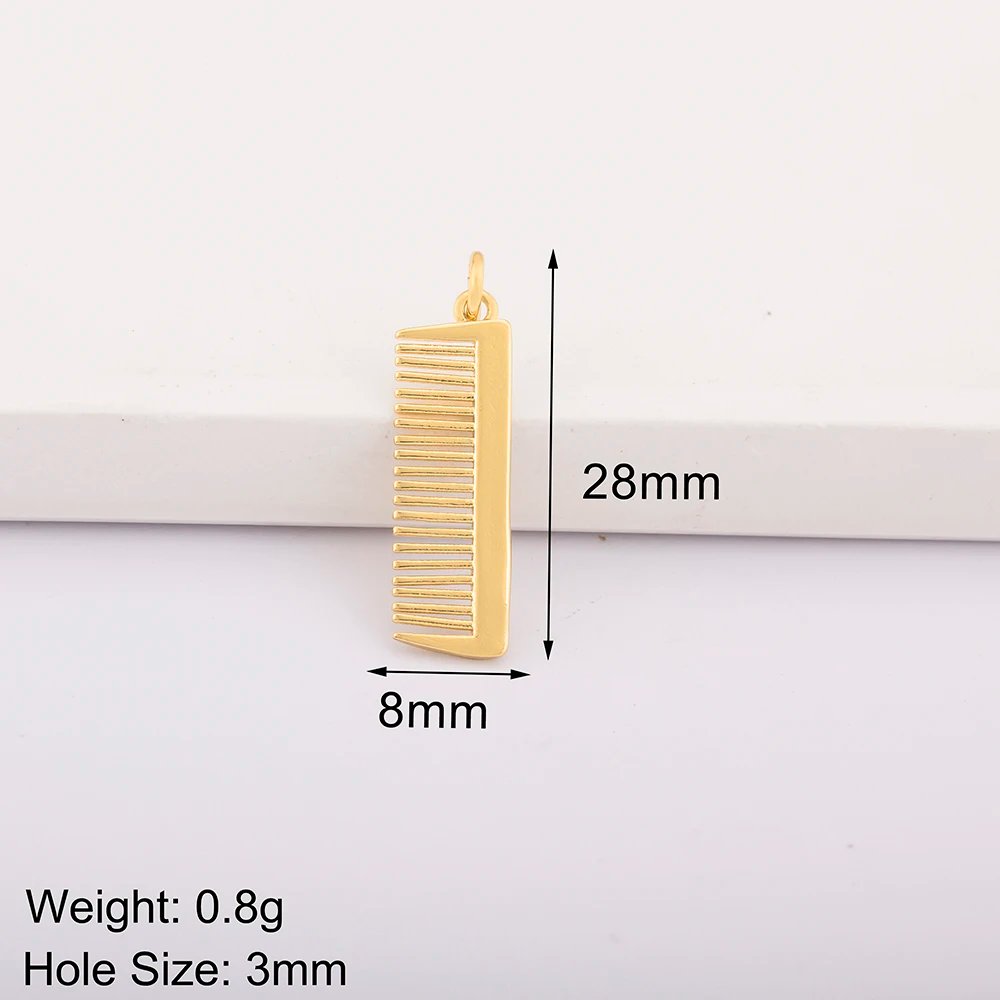 Hair Dryer/Camera/Microphone/Comb Shape Zircon Copper Keychain Handmade Pendant DIY Jewelry Necklace Bracelet Earrings Accessory