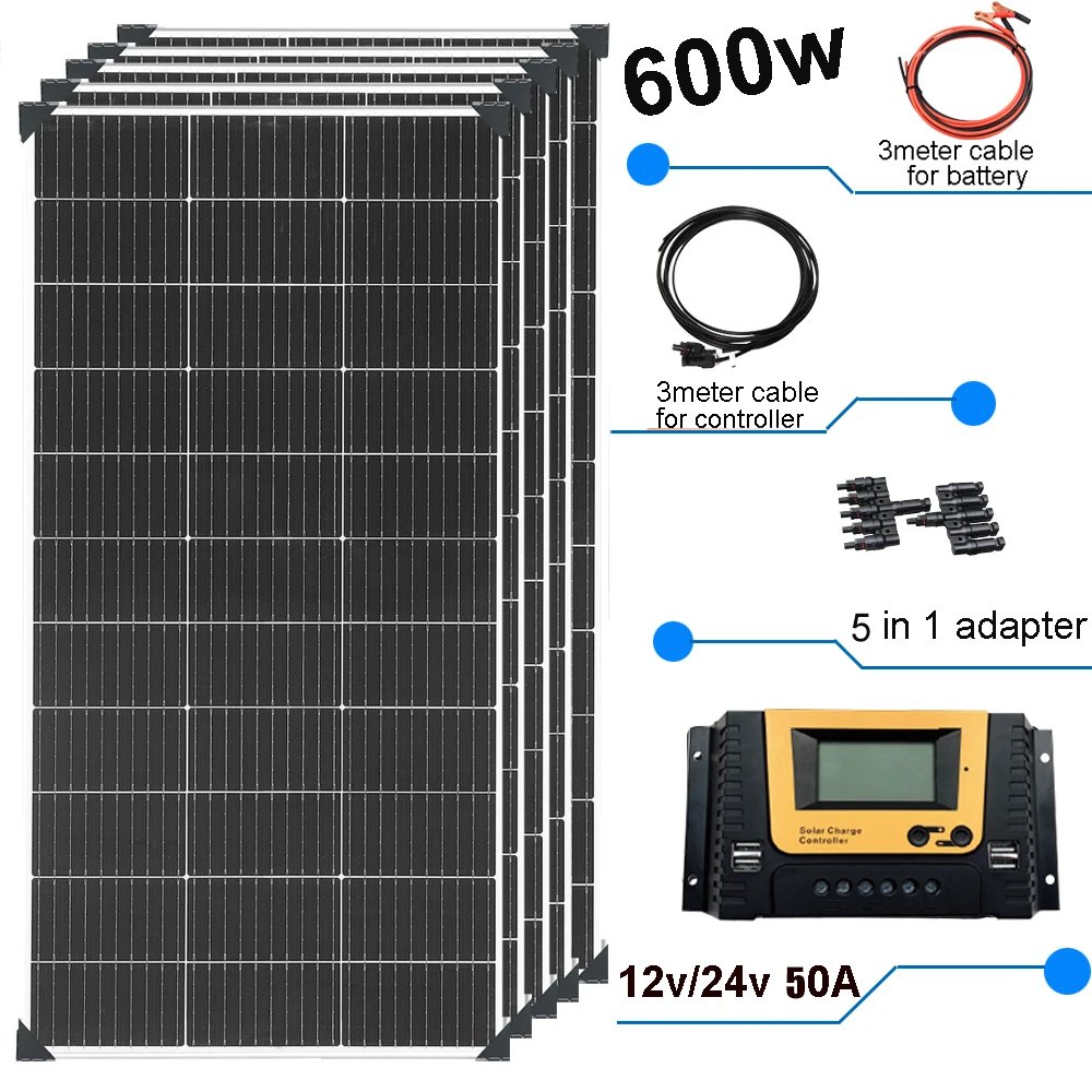 12V 600W Solar kit