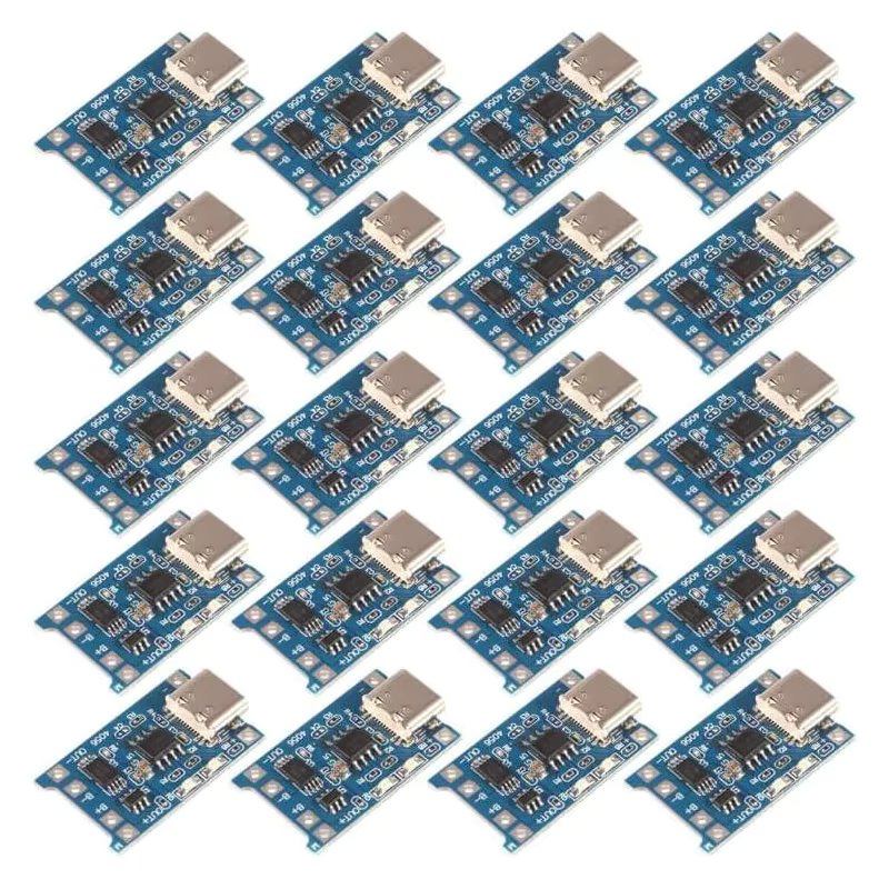 5PCS 1A 18650 Lithium Battery Protection Board Type-c/Micro/Mini USB Charging Module TP4056 With Protection One Plate Module