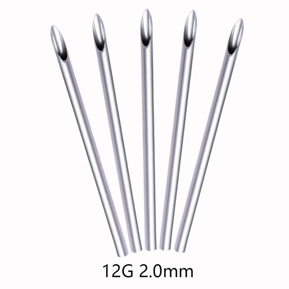 1/2/5Pcs Disposable Sterile Body Piercing Needles Medical Tattoo Needle for Navel Nipple Lip Navel Ring Kit Surgical Steel Tool