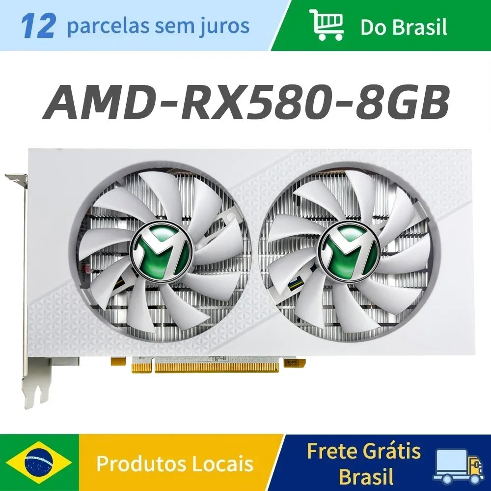 MAXSUM Original RX 580 8GB 2048SP 14NM 256Bit GDDR5 Gaming Card placa de video AMD Radeon RX580 8G Promotion Graphics Video Card