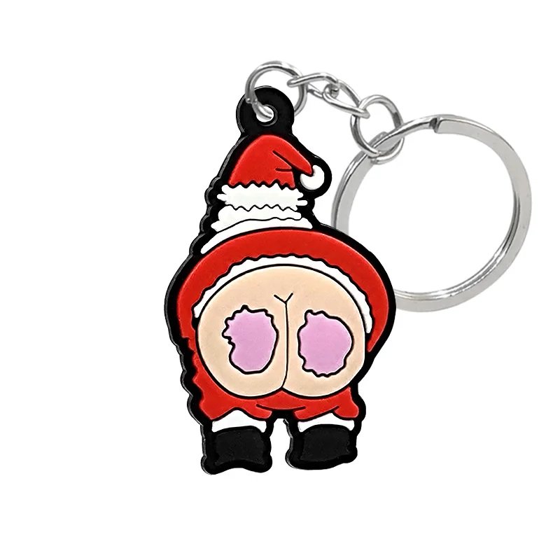 1/12pcs Christmas Keychain Gingerbread Man Key Ring House Clothes Ice Cream Key Chain Handbag Car Accessories for Boys Kids Gift