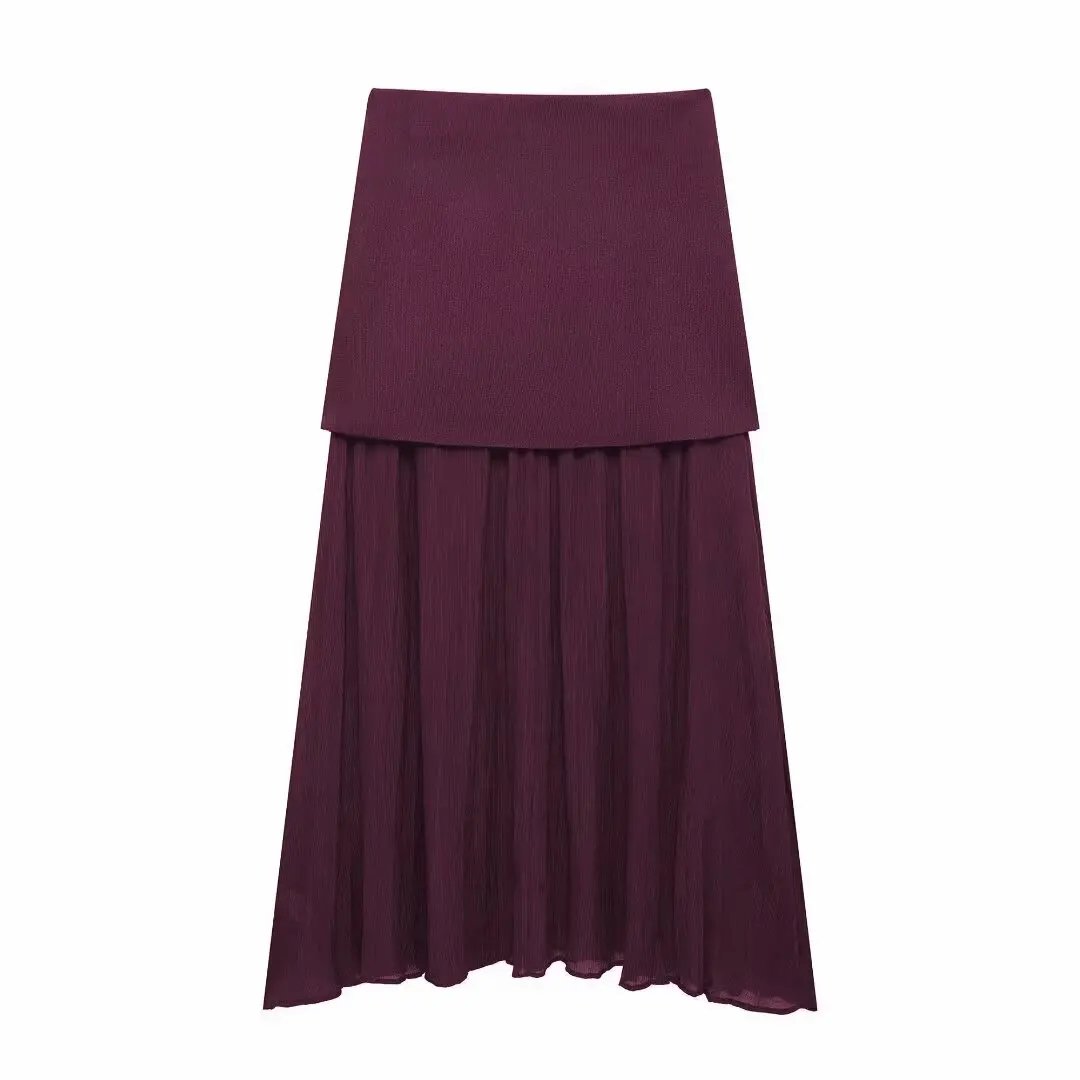 Wine Red Skirt