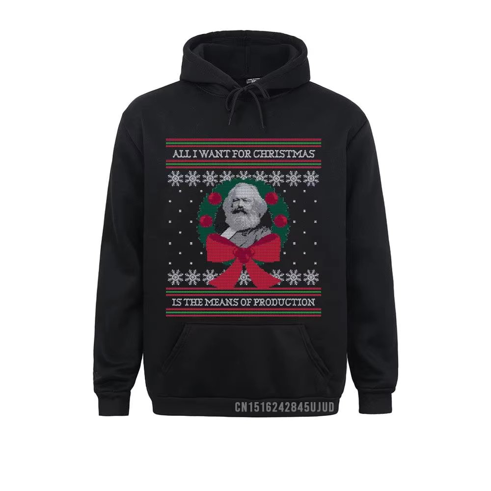 Hoodies Vintage Men Pullover Karl Marx Seize The Means Of Production Mens Sweatshirt Ugly Christmas Clothes Communism Socialism