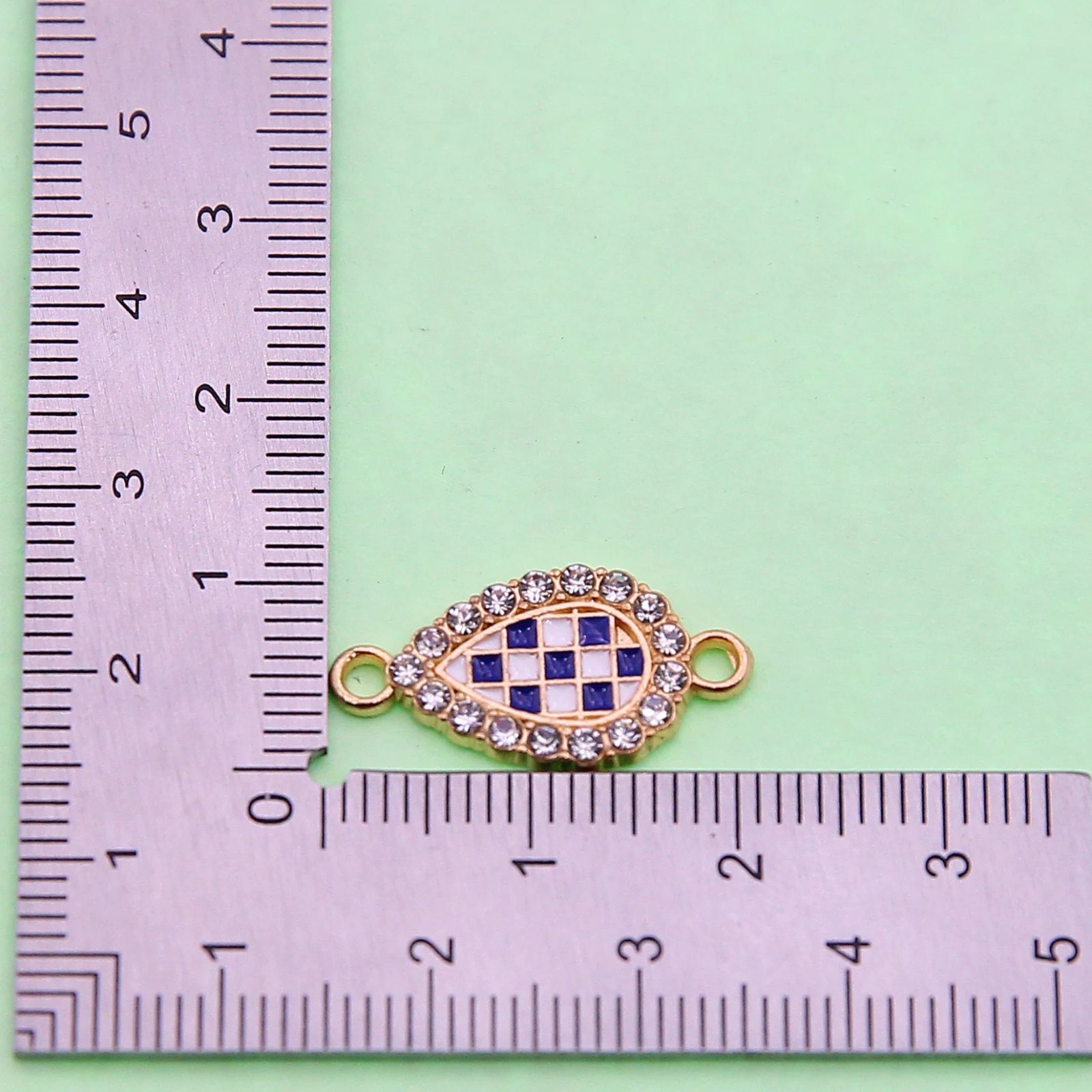 10pcs Exquisite Devil's Eye Diamond Metal Pendant Various Enamel Color Pendants DIY Necklace Bracelet Earrings Accessories