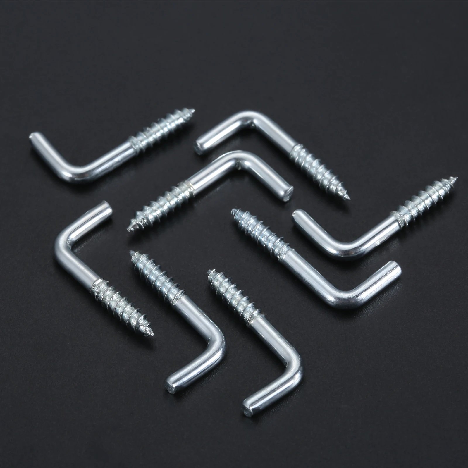 2/5/10/20pcs L-shaped Cup Hook Picture Photo Frame Lamp Light Plant Curtain Wire Screw in Spiral Hanger Tool Hooks