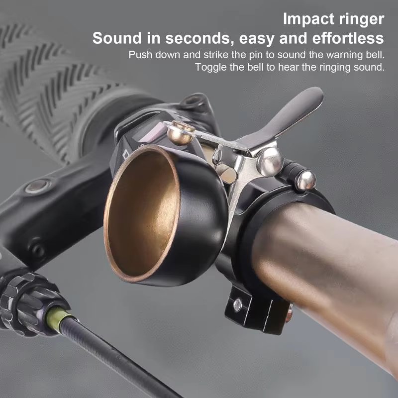 Retro Bike Handlebar Bell Bicycle Copper Ring Mountain Road Bike Ring Horn Clear Loud Sound Bells Cycling Safe Warning Alarm