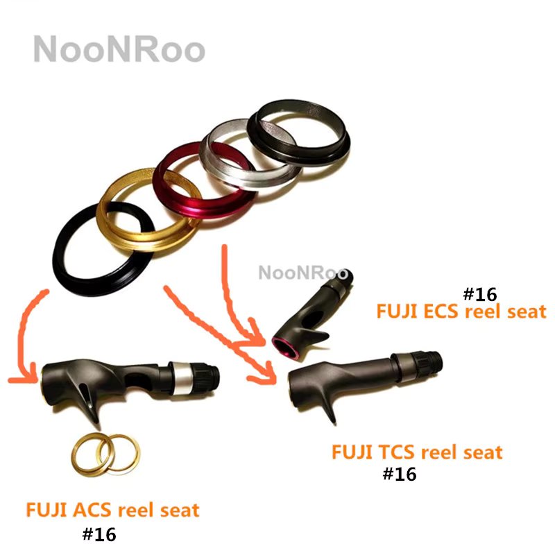 Trim Ring  for FUJI ECS /ACS/TCS  reel seat #16  DIY Fishing Rod aluminum winding check Repair components  2pcs / bag