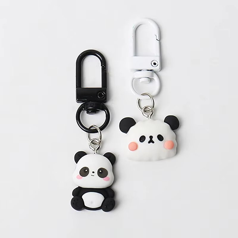 Cottonpeko cute panda hanger personality keyring with a single holder bag accessories 2P