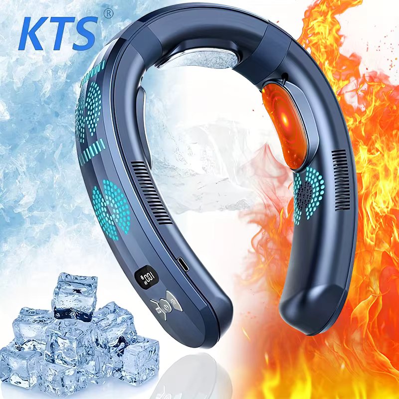 Neck Massage Cold&Hot Therapy for Neck Pain Relief  6000mAh Hanging Neck Fan Cold Compress for Relieves Neck Injuries&Swelling