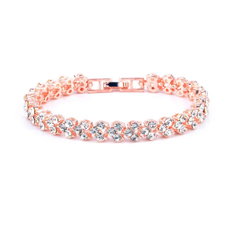 Luxury Women Shiny Bracelet Watches 2pcs Set Rose Gold Watch Fashion Ladies Elegant Quartz Diamond Wristwatch Female Reloj Mujer