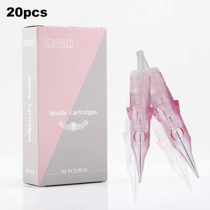 20pcs/box Tattoo Cartridge Needles Round Liner Tattoo Needle Cartridge For Rotary Tattoo Gun Pmu Microblading Eyebrow Needle