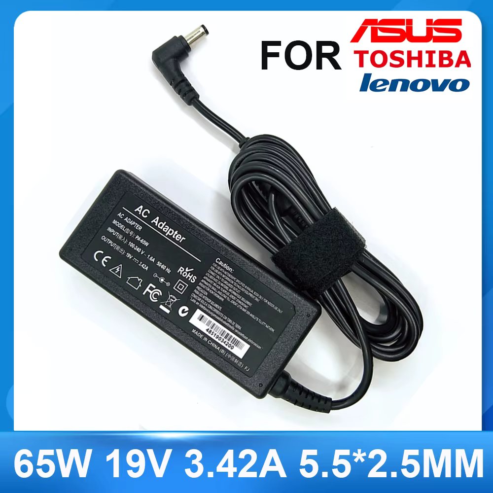 AC Adapter19V 3.42A 65W 5.5*2.5mm AC Laptop Charger Adapter For ASUS X550C A450C Y481C V85 A52F X450 X450L X550V X501LA X551C