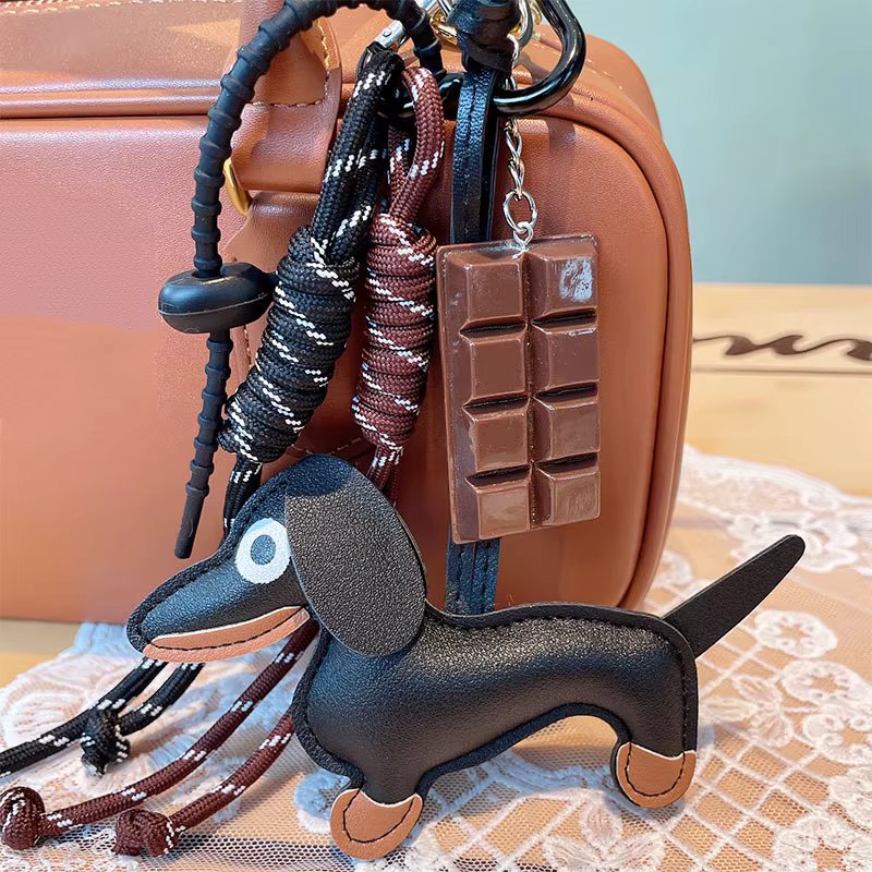 Braided Rope Bag Pendant High-grade Keychain Pendant Style Dachshund Pendant Suitable For Phone Bag Accessories
