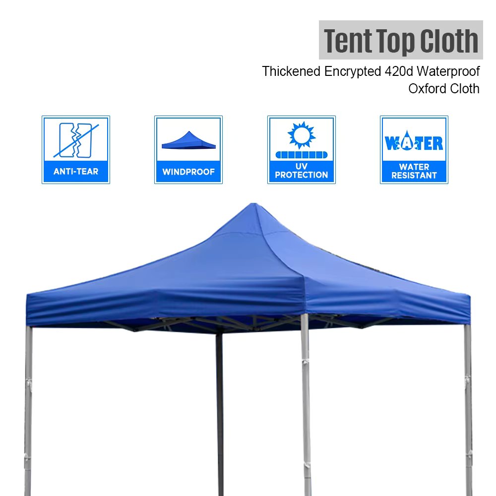 Heavy Duty Canopy Tent Outdoor Camping Shelter 10x10 Commercial Tent Waterproof Windproof Rainproof Warm Foldable Portable Tent