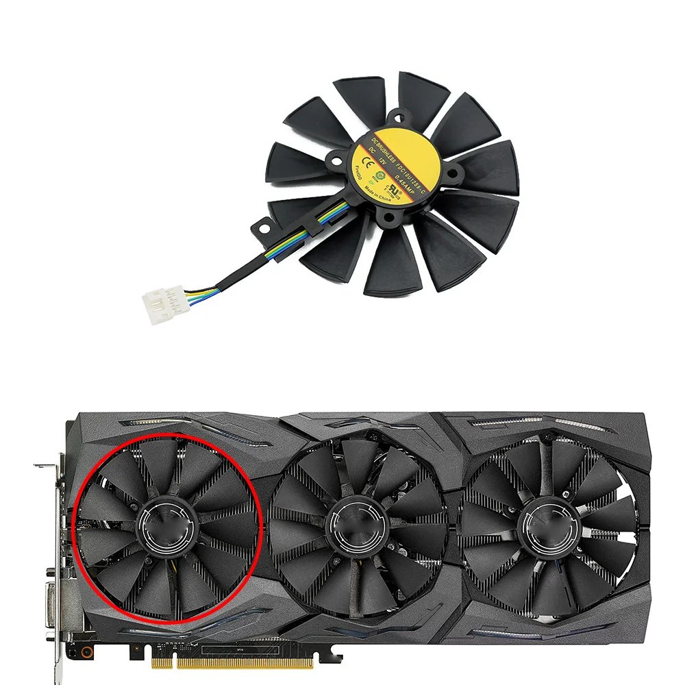 FDC10U12S9-C FDC10H12S9-C GTX1080 GPU Cooler For ASUS Strix GTX 1060 OC 1080 1070 1080Ti RX 480 Graphics Card Fan Cooler