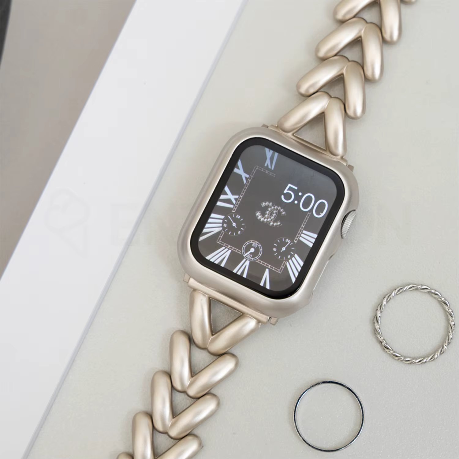 Entercorn Apple Watch Hallow Bry Metal Bracet Strap 10 SE Ultra 2 9 8 7 6