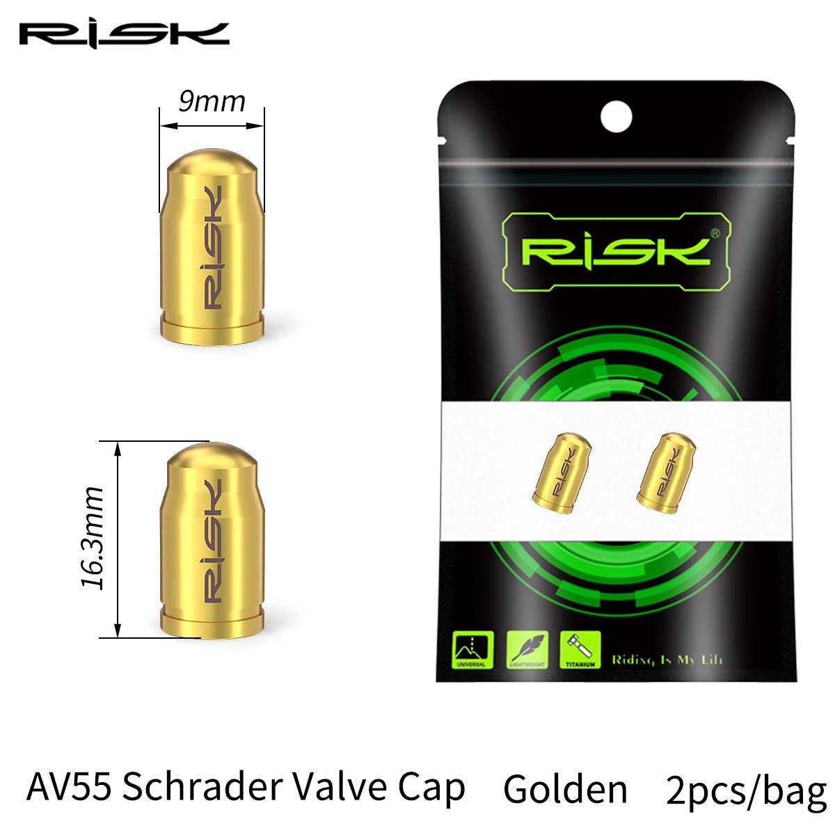 Schrader 2pcs gold