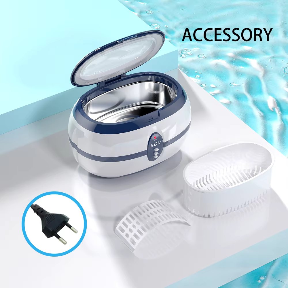 220V EU Plug 600ml GTSONIC Ultrasonic Cleaner Bath Ultrasounic For Watches Contact Lens Glasses Denture Teeth Makeup Razor