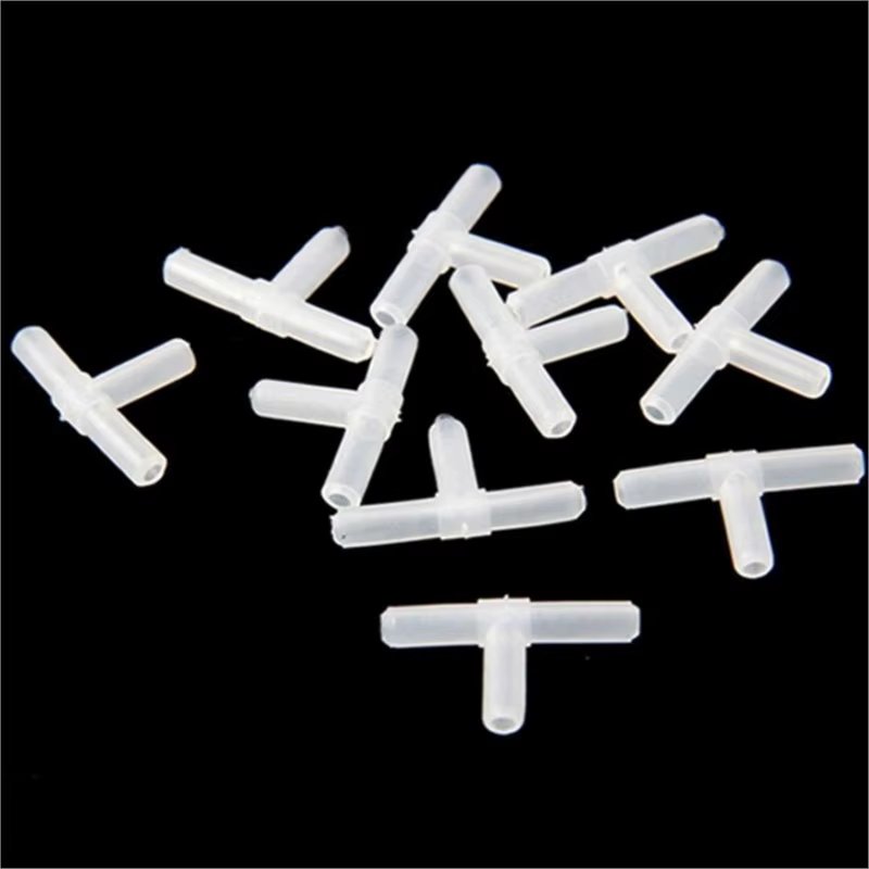 10/ 20PCS 4mm Plastic Tee's "T" 3-Way Aquarium Air Pump Line Tubing Joints Connectors For Fish Tank Acuarios