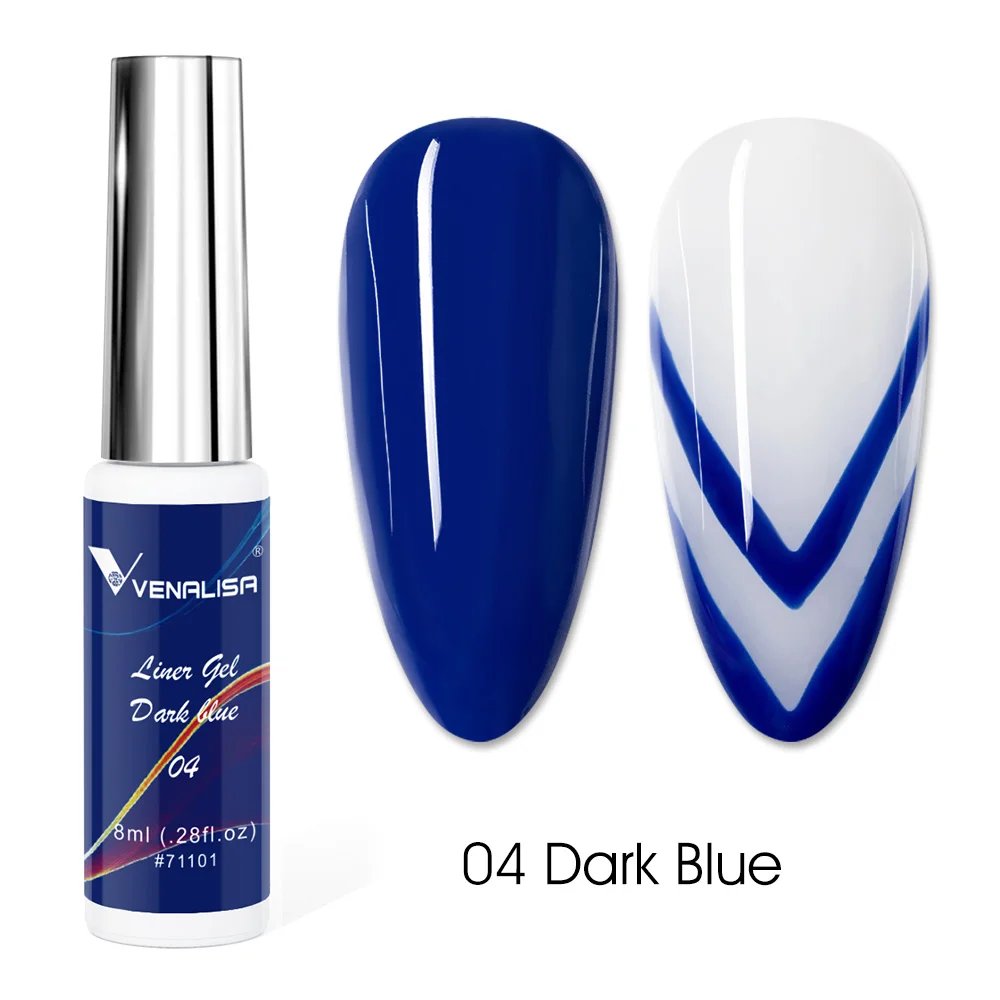 Venalisa Liner Gel 8ml French Gel Nail Paint Gel Polish UV LED Painting Gel Nail Art Design Gorgeous Glitter Color