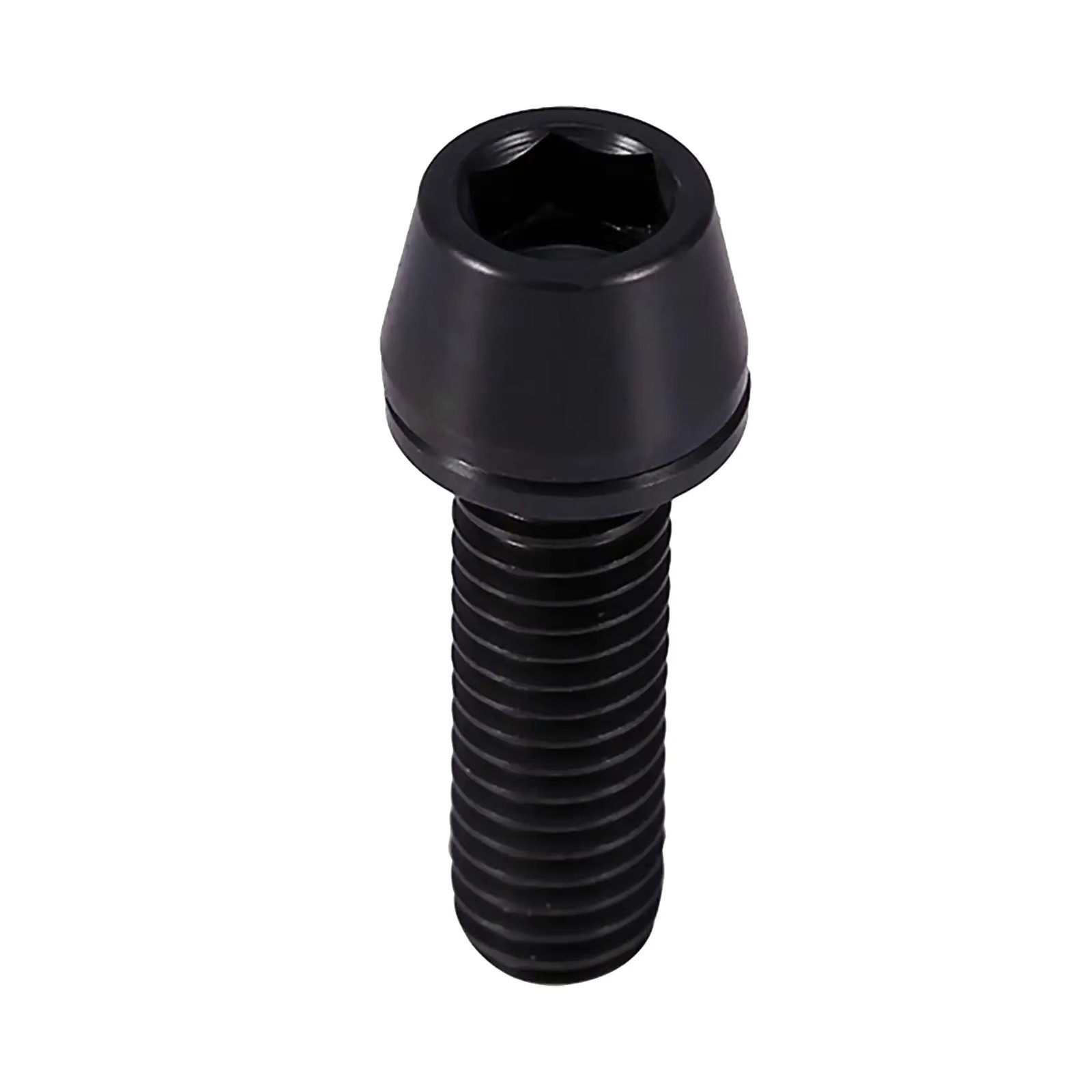 Titanium Alloy Titanium Tapered Head Screw With Washer For Mountain Bike(black)