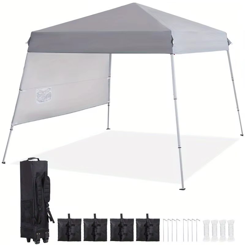 8x8FT Pop Up Canopy Tent Foldable Outdoor Sun Protection Shelter w/4 Weight Bags