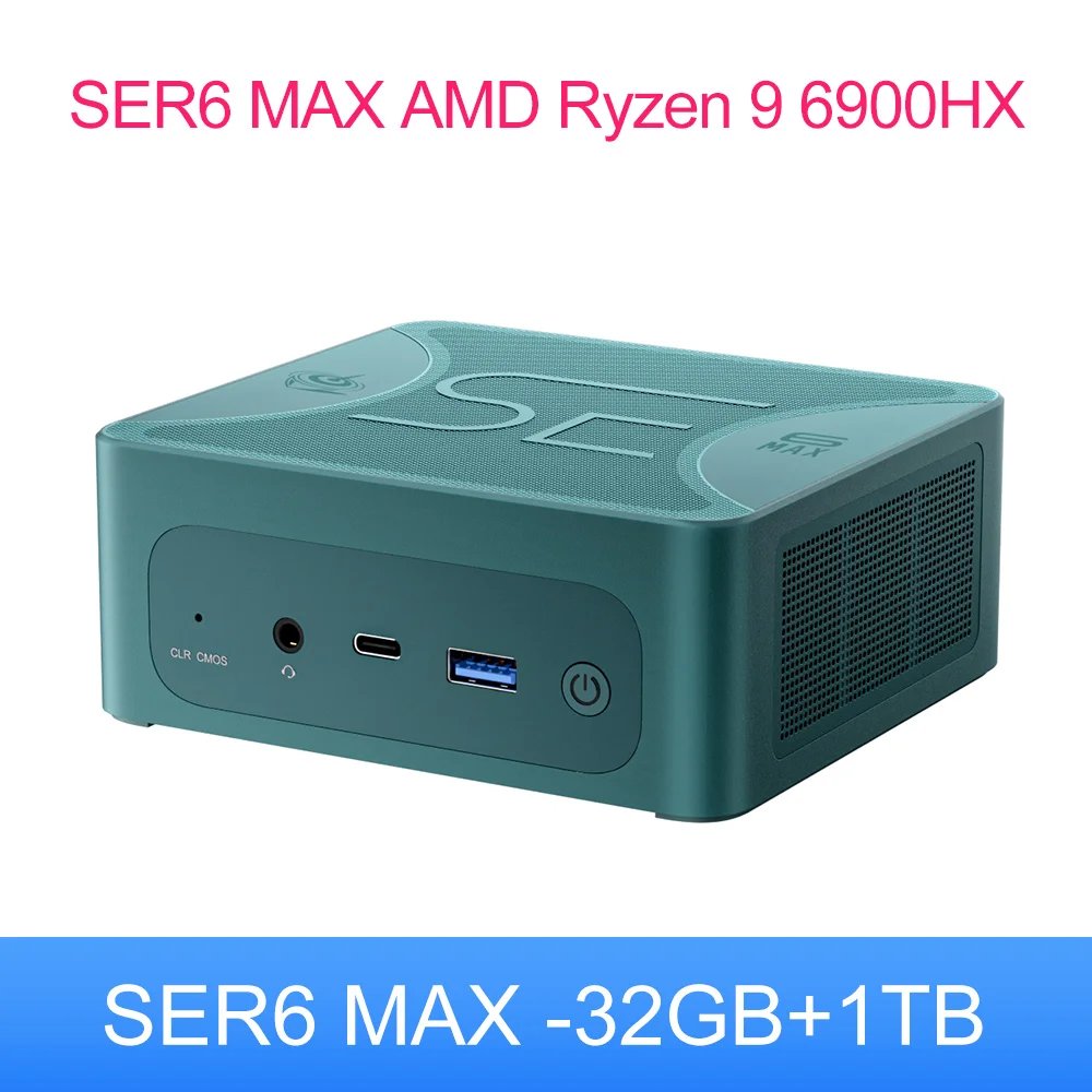 Beelink SER7 Ryzen7 7840HS TDP Upto 65W Mini PC DDR5 32GB SSD 500GB NVME SSD EQR6 6600HX 7735HS Gaming Mini Computer