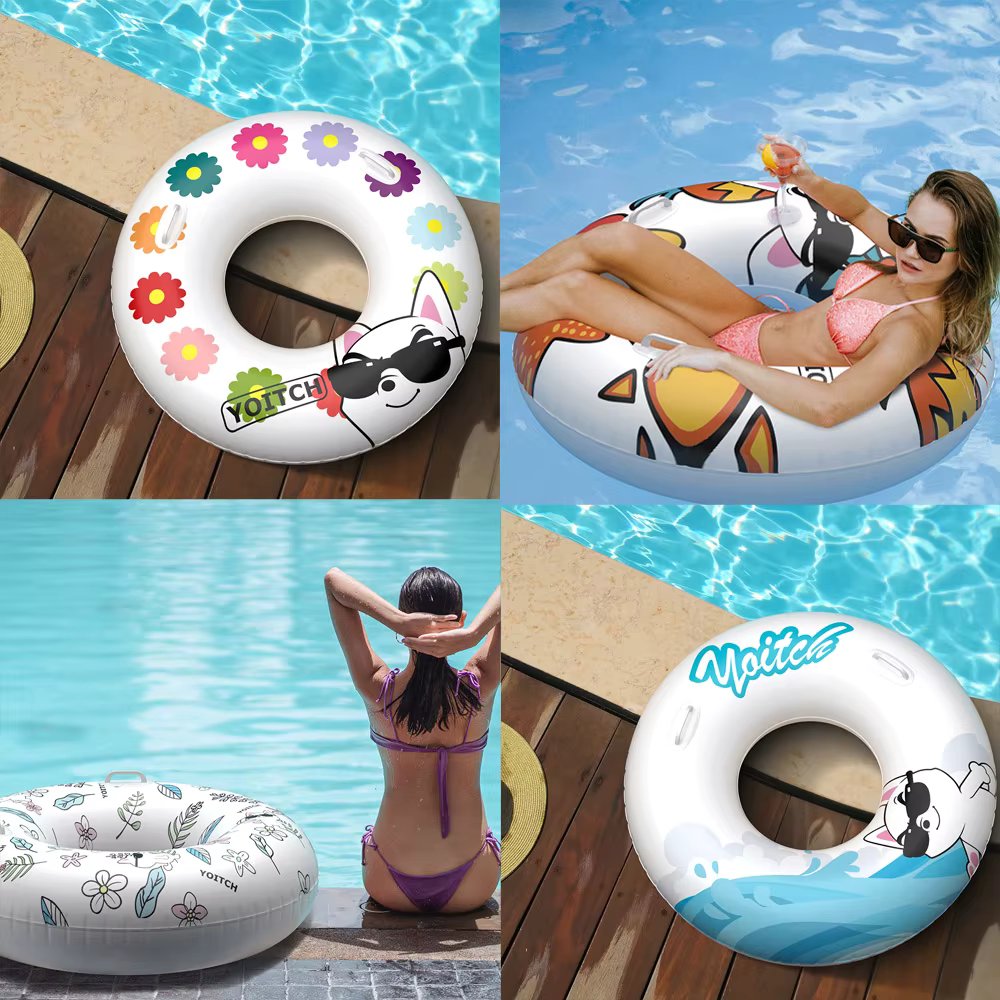 KC certified YOITCH design adult large inflatable swimming ring, Circle pool floating, water play tube, floating ring cool summer sea YOITCH