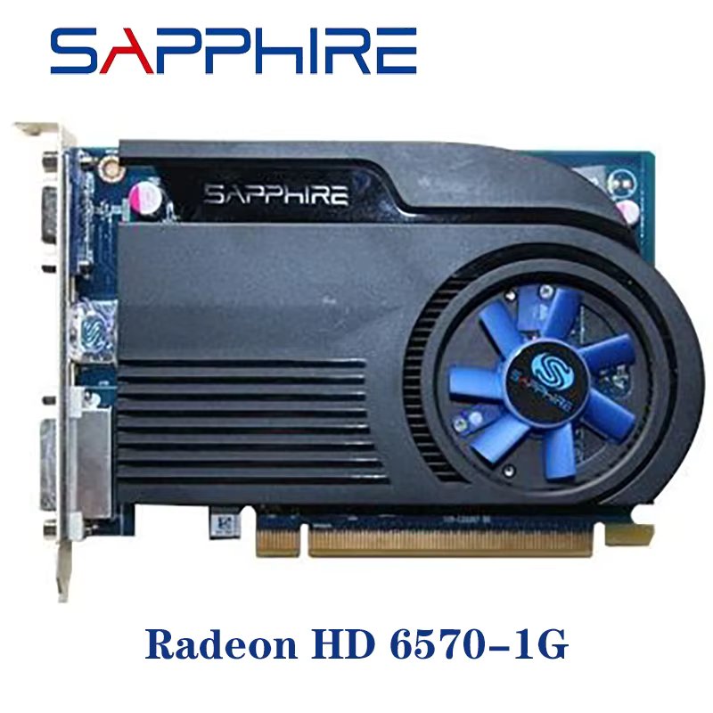 Used SAPPHIRE Video Cards HD6570 1GB GDDR3 AMD Graphics Card GPU Radeon HD 6570 Office Computer For AMD Card HDMI Original