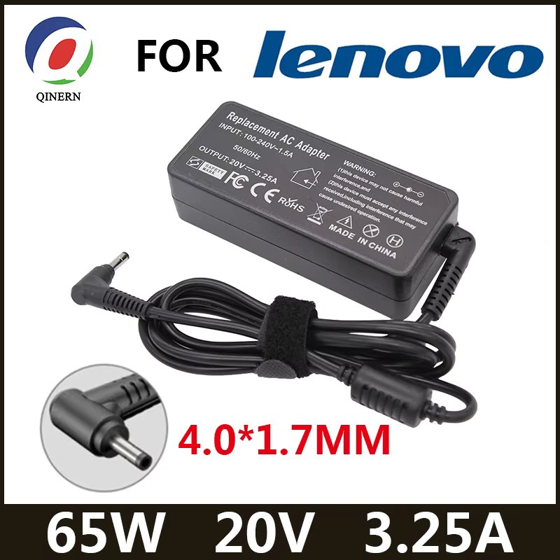 20V 3.25A 65W 4.0*1.7mm AC Laptop Charger For Lenovo IdeaPad 330s 320 100-15 B50-10 YOGA 710 510-14ISK Redmibook 14 13 Adapter