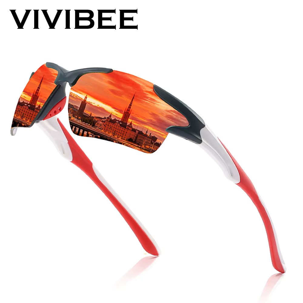 Men Mirror Red Sunglasses Black Frame Sports Goggles Women Cycling UV400 Unisex Bicycle Riding 2025 Sun Glasses