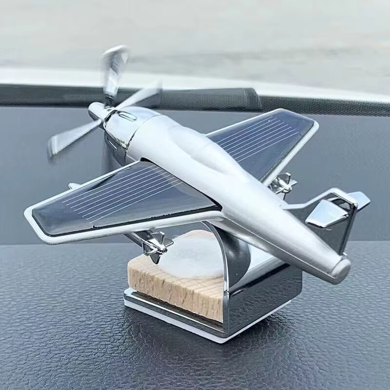 Solar Aircraft Car Perfume Ornament Car Solid Aromatherapy Car Decoration Light Fragrance Products