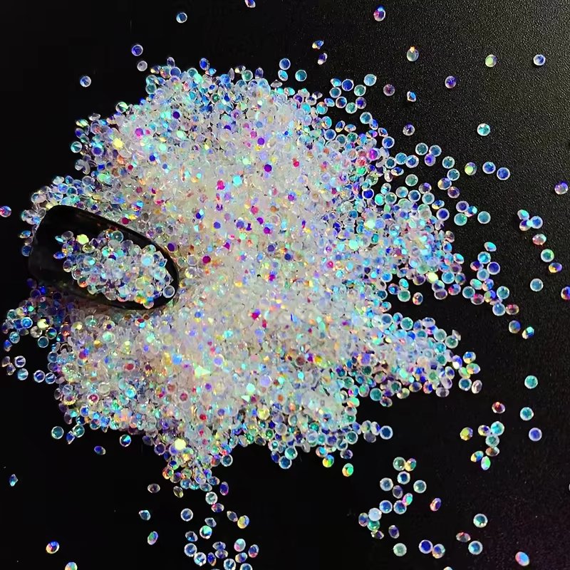 1440pcs Shiny Crystal AB Mini Pixie Nail Rhinestones Glitter 3D Micro Diamonds for Nails Art DIY Accessories