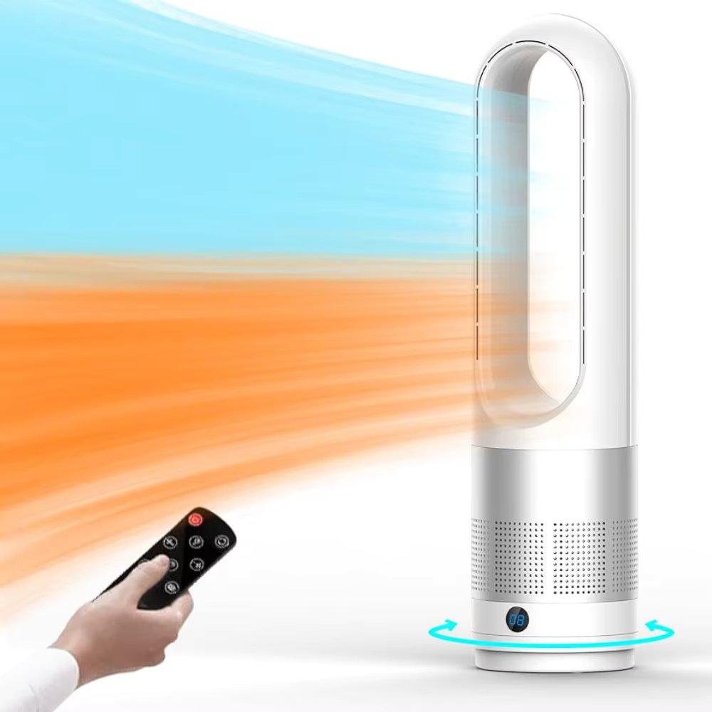 8 Speeds and 3 Heating Modes, 9H Timer, LED Display, Fast Safety Heat and Quiet for Bedroom, Kitchen, Office