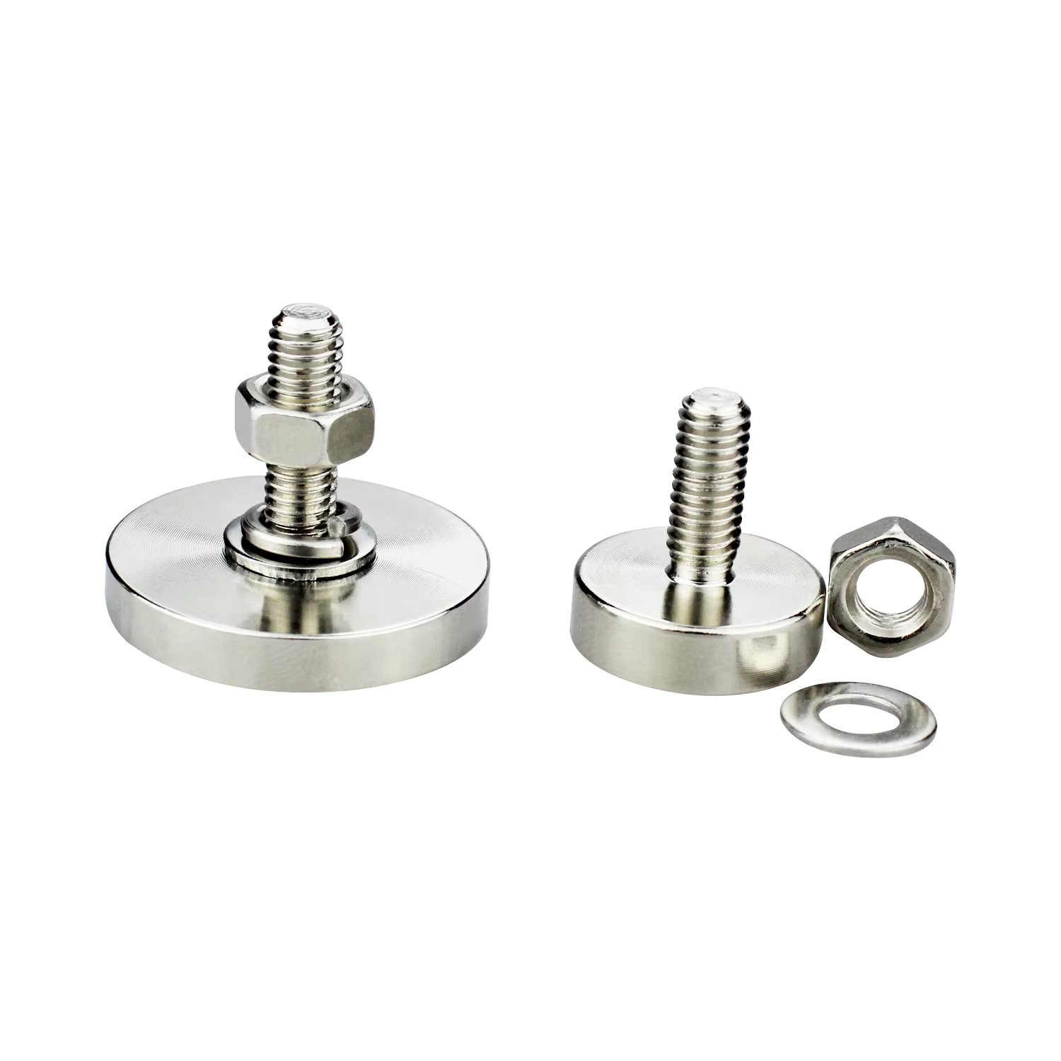 1 Pcs M6/M8 External Thread Magnet NdFeB Rare Earth Strong Magnetic Suction Fixture Fixture Holds Fixed Seat Salvage Magnet Imán