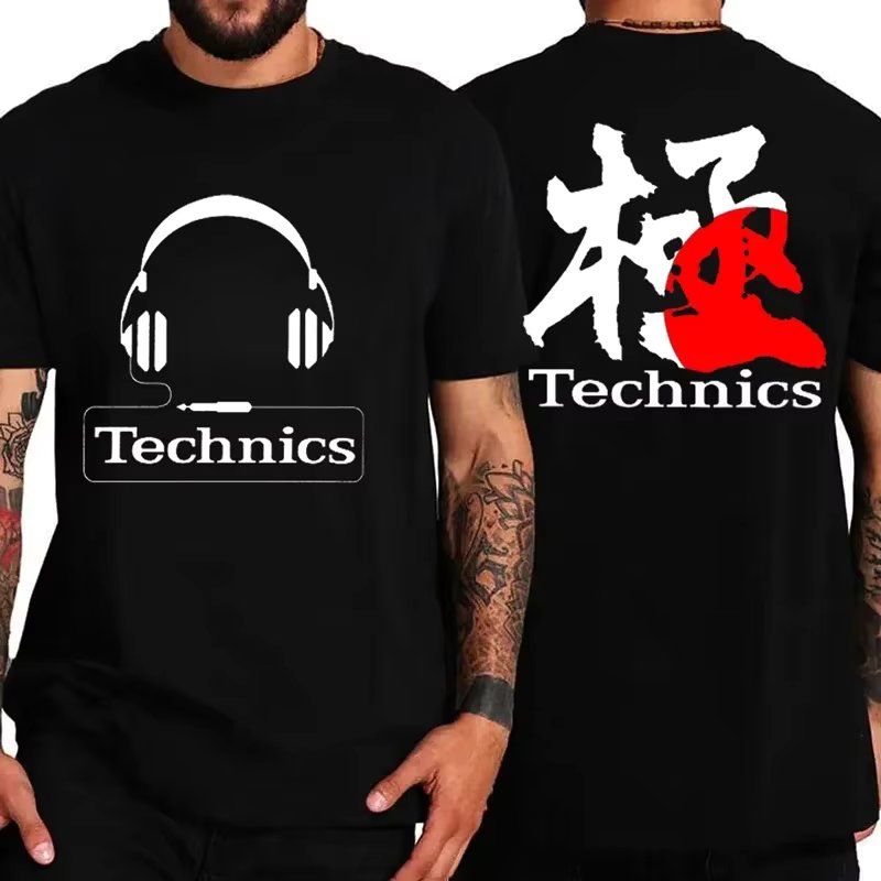 Real Djs Matter Technics Print Tees Male Short Sleeve Harajuku Street Summer T Shirts Technics Headphone DJ Harajuku T Shirt Men