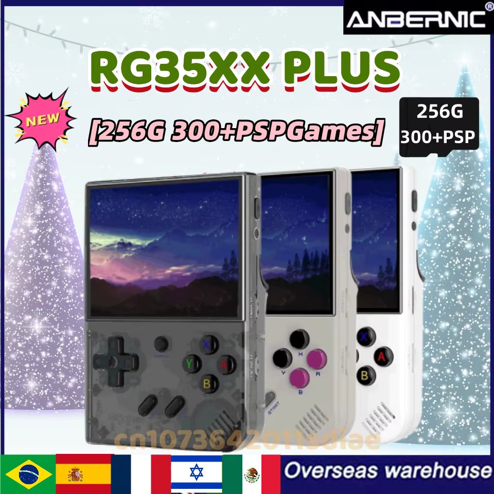 ANBERNIC RG35XX PLUS Retro Handheld Game Player 3.5-inch IPS Screen Linux Console 2.4G Wireless  Wired Controller Birthday Gift