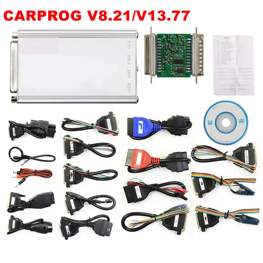 Online Carprog V8.21 Keygen Full Adapter Car Prog V8.21/13.77 For Airbag/Radio/Dash/IMMO/ECU Programmer Auto Repair Tool