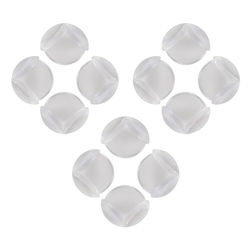 Round Transparent edge anti-collision case 12p