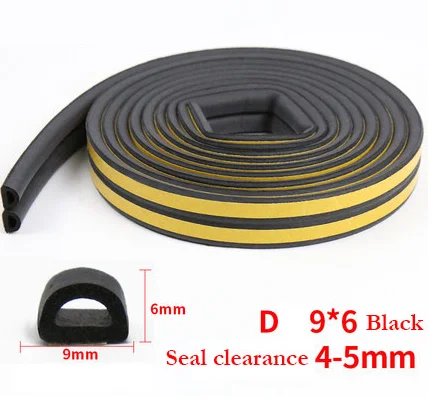 Black D 9x6mm