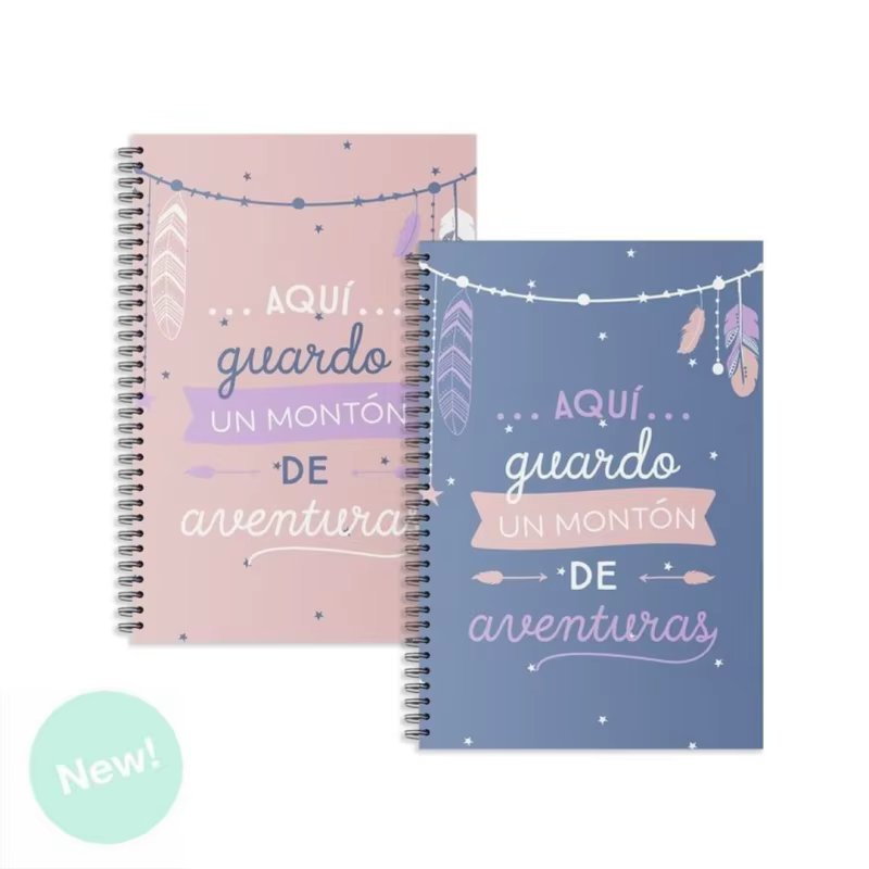 Stationery notebooks A5 design "feathers"-Pack 2 ud. 955913