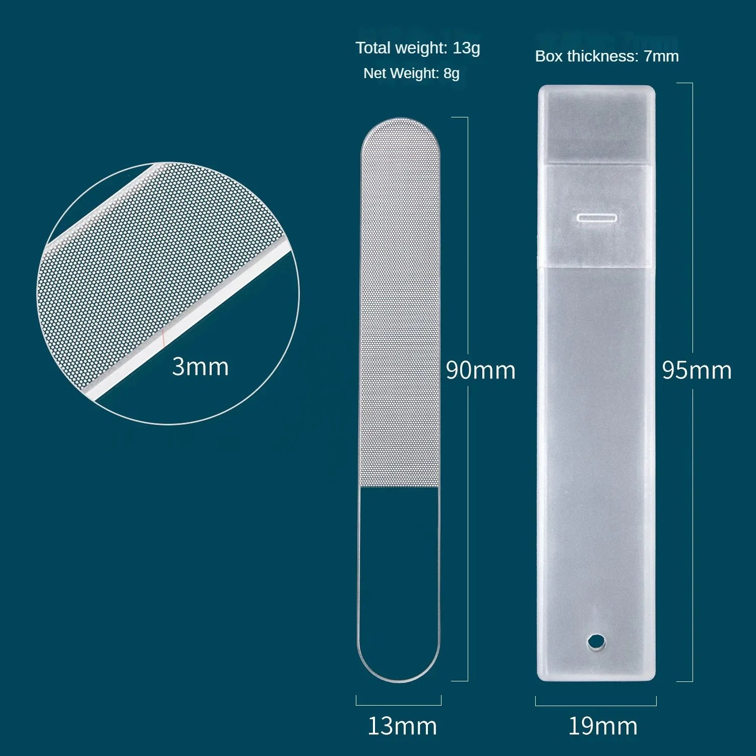 Nano Glass Nail Files Professional Sanding Polishing Files Transparent Nail File Grinding Equipment Manicure Art Tools Whit Box