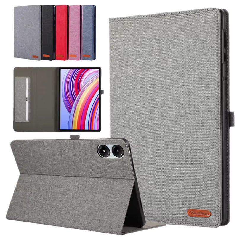Luxury Flip Oxford Cloth Fabric Case For Xiaomi Redmi Pad Pad 12.1 inch / Poco Pad Tablet Protective Cover Hülle Coque Capa