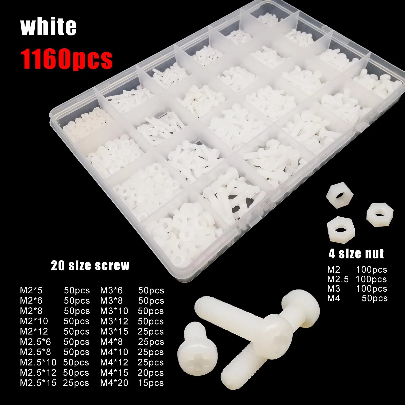white 1160pcs