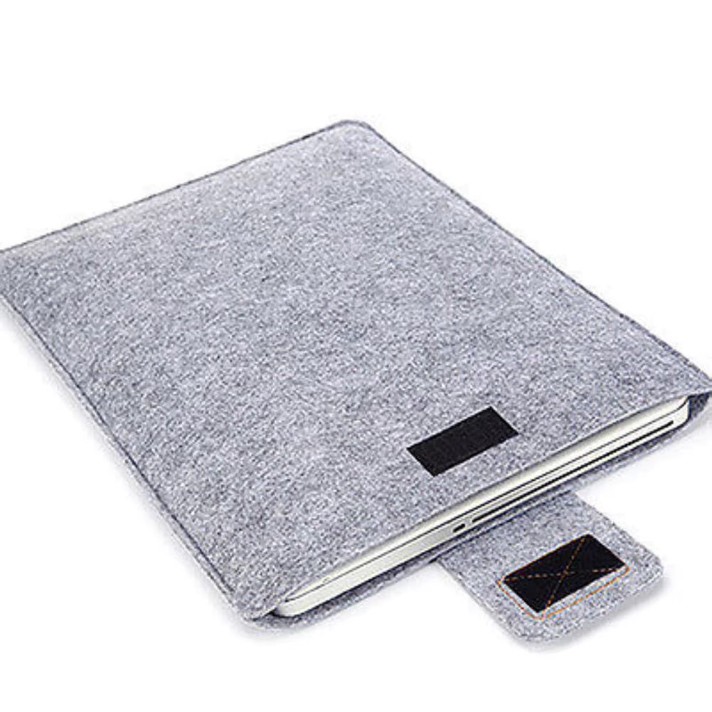 Felt Sleeve Slim Tablet Case Cover Bag for MacBooks Air Pro 11 13 15 Inch Solid Color Tablet Storage Bag