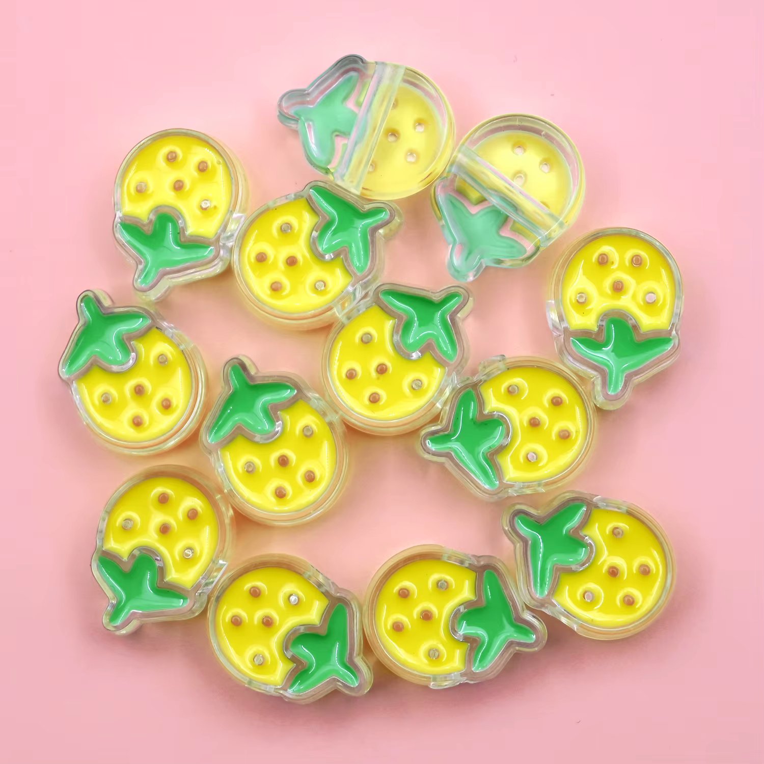 18x24mm Strawberry Acrylic Beads For Jewelry Making Needlework DIY Handmade Bracelet Necklace Hair Clips Accessories Spacer Bead