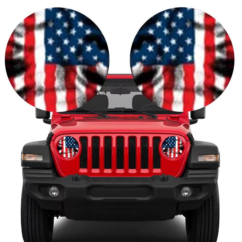 Jeeps Eyes Decal For Headlights Eye-Catching 3D Stereo Stickers Decals Fashionable Beast Eyes Headlight Decal For Truck Window